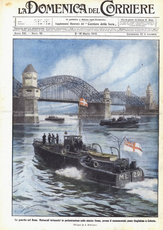 Ren Nehri üzerindeki muhafız by Achille Beltrame