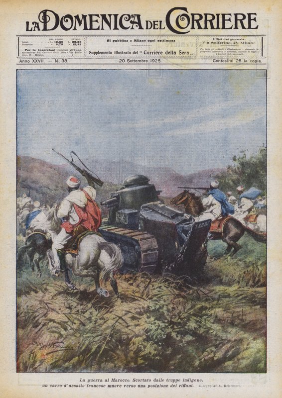 Fas'taki savaş by Achille Beltrame