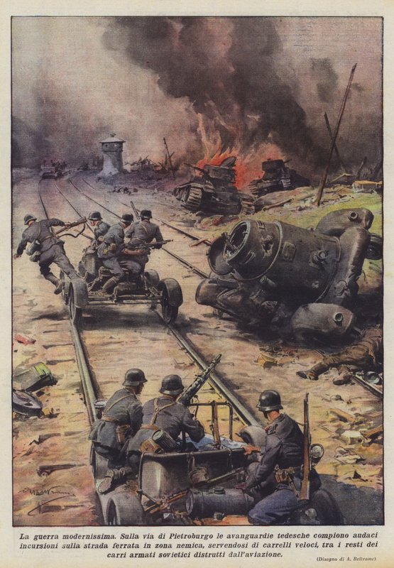Çok modern savaş by Achille Beltrame