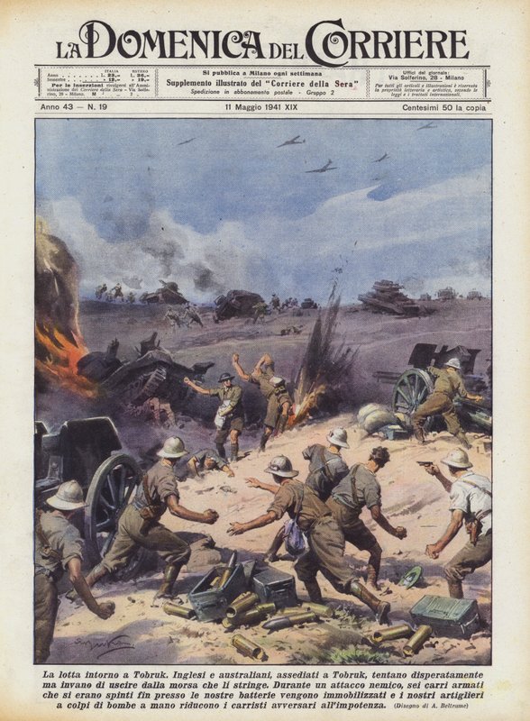 Tobruk çevresindeki mücadele by Achille Beltrame