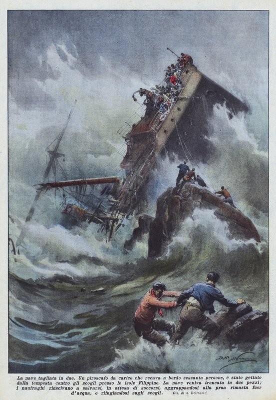 Gemi ikiye bölündü by Achille Beltrame