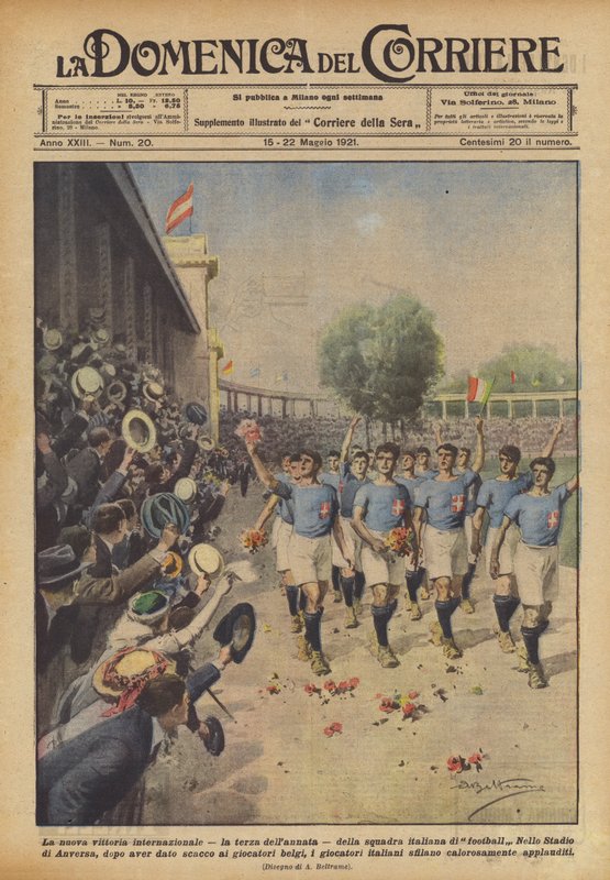 İtalyan futbol takımının yeni uluslararası zaferi, yılın üçüncüsü by Achille Beltrame