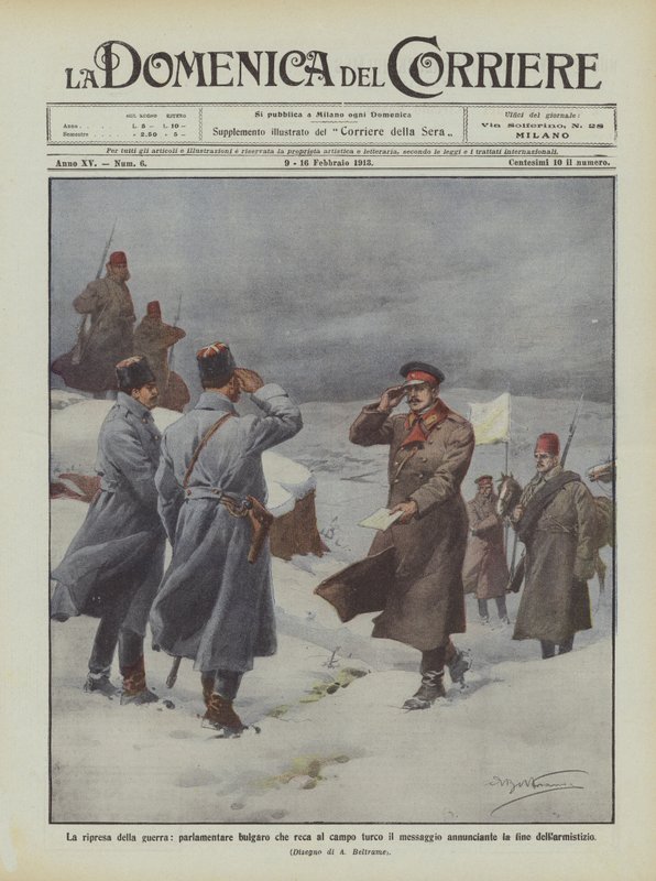 Savaşın yeniden başlamasını, Türk kampına duyuru mesajını getiren bir Bulgar parlamenter mi? by Achille Beltrame