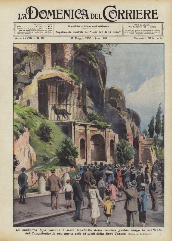 Sembolik Roma dişi kurdu, eski kafesten ? by Achille Beltrame