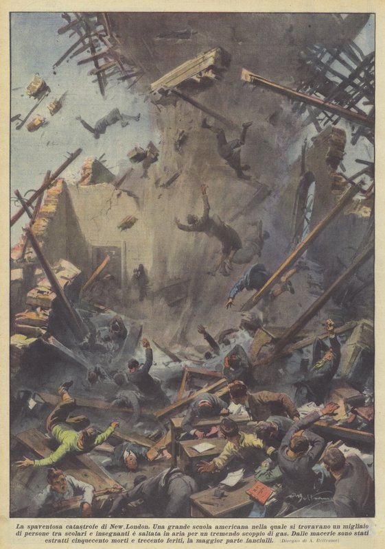 Korkunç New London felaketi by Achille Beltrame
