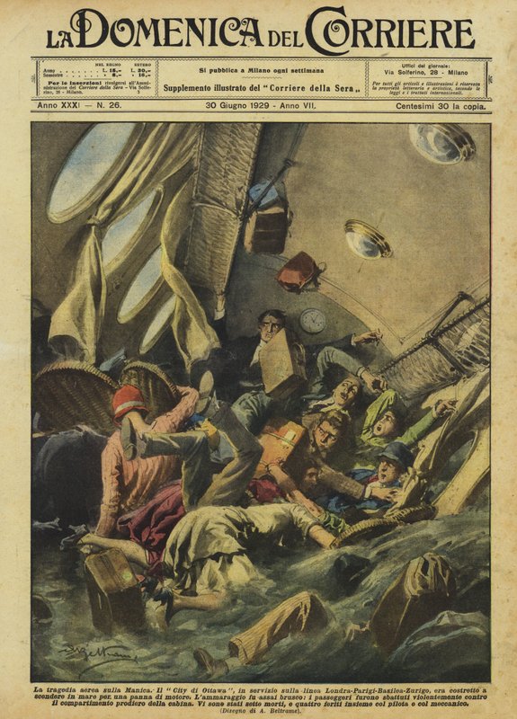 İngiliz Kanalı üzerinde hava trajedisi by Achille Beltrame