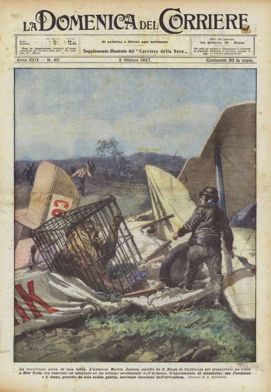Bir canavarın havadan geçişi by Achille Beltrame