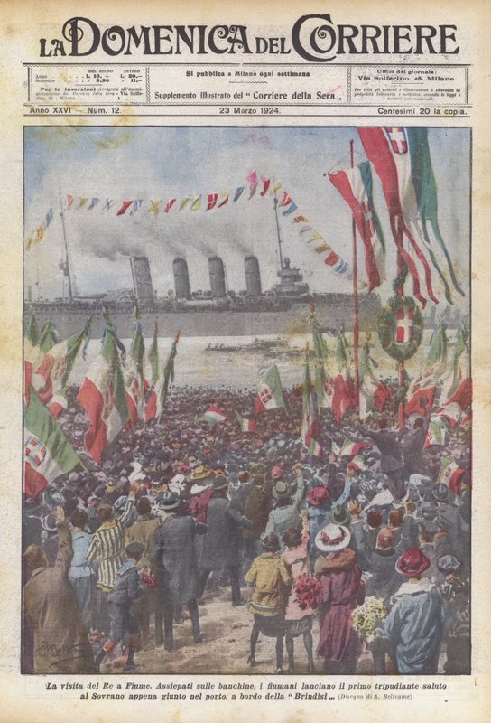 Kralın Rijeka ziyareti by Achille Beltrame