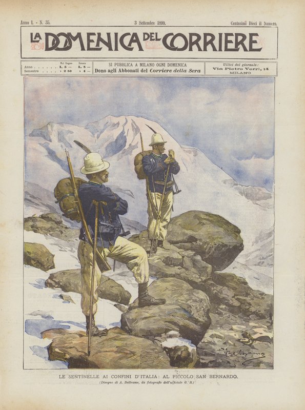 Le Sentinelle Ai Confini DItalia, Al Piccolo San Bernardo by Achille Beltrame