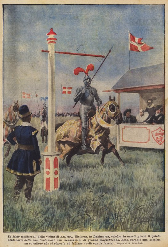 Hamlet şehrinin ortaçağ festivalleri by Achille Beltrame