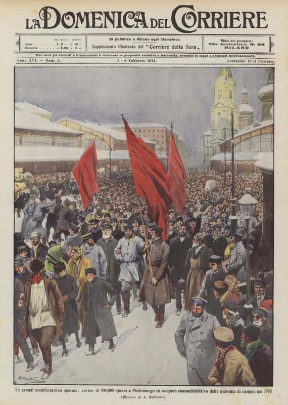 Büyük işçi gösterileri, Petersburg