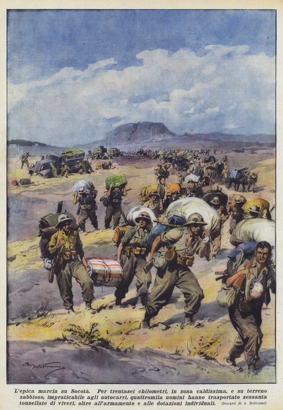 Lepica marcia su Sokota by Achille Beltrame