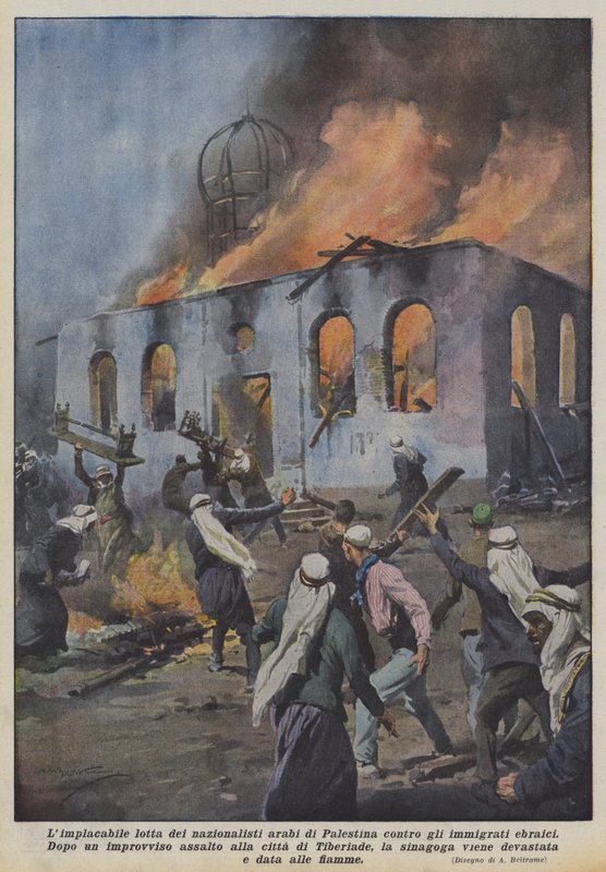 Filistin Arap milliyetçilerinin Yahudi göçmenlere karşı amansız mücadelesi by Achille Beltrame