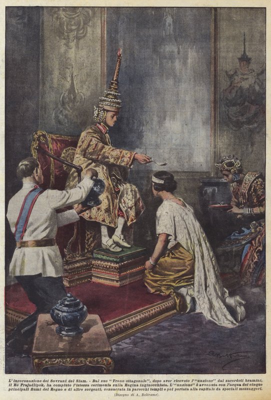Siyam Hükümdarlarının taç giyme töreni by Achille Beltrame