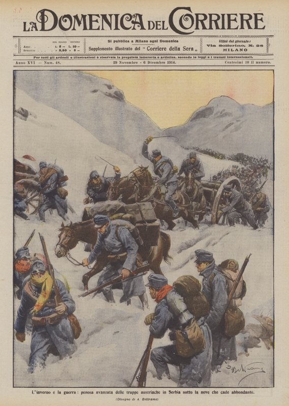 Kış ve savaş, Avusturya birliklerinin Sırbistan