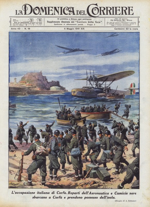 Korfu İtalyan işgali by Achille Beltrame