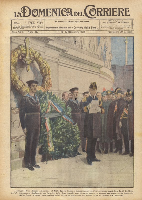 Amerikan Donanmasının Meçhul İtalyan Askerine Saygı Duruşu by Achille Beltrame