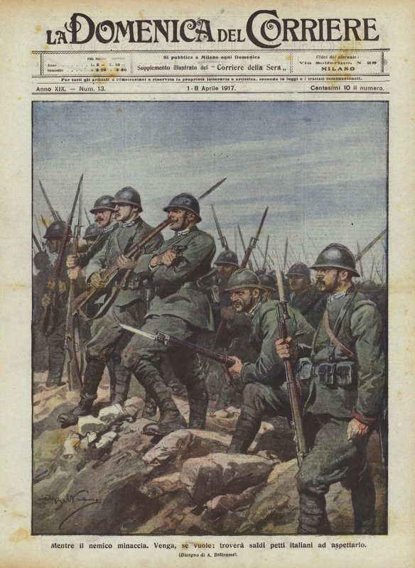 Düşman tehdit ederken by Achille Beltrame