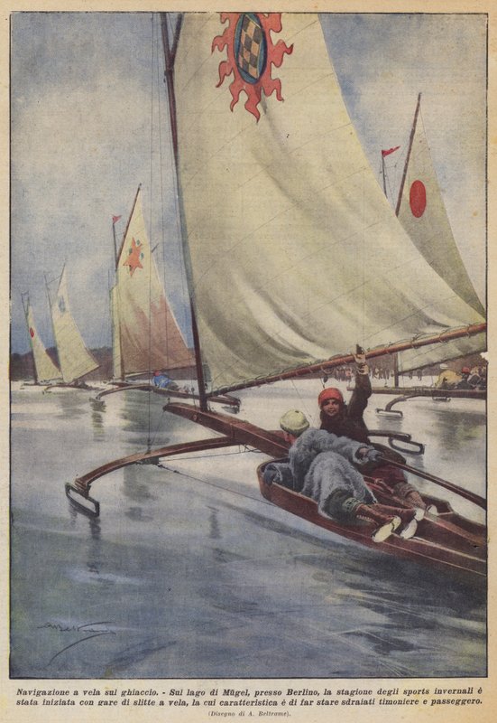 Buz üzerinde yelken by Achille Beltrame