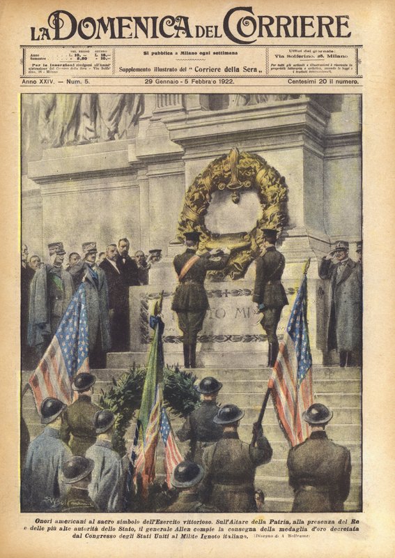 Amerikan, muzaffer Ordunun kutsal sembolüne saygı duyuyor by Achille Beltrame