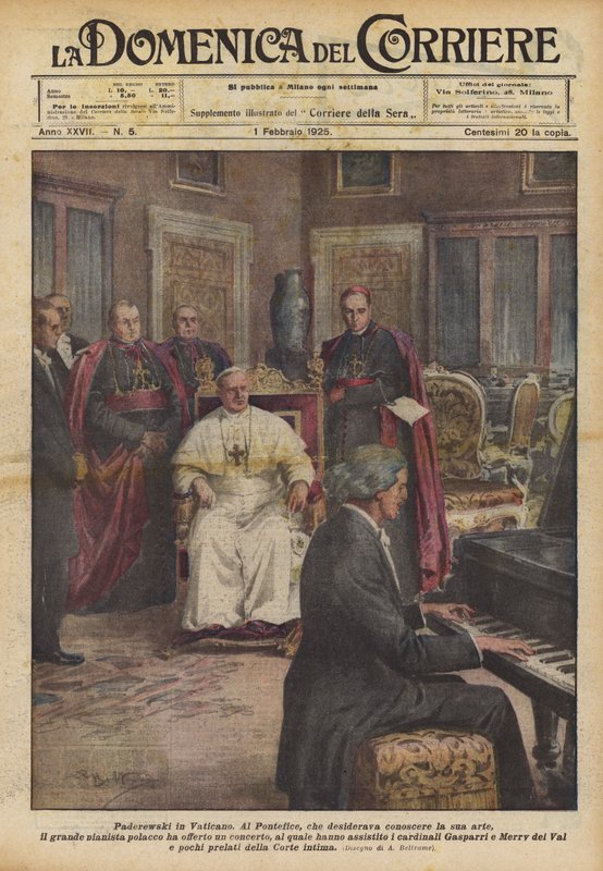 Vatikan'da Paderewski by Achille Beltrame