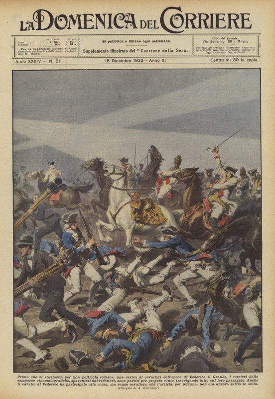 Bir Alman filmi için Frederick zamanından bir şövalye suçlaması başlamadan önce mi? by Achille Beltrame