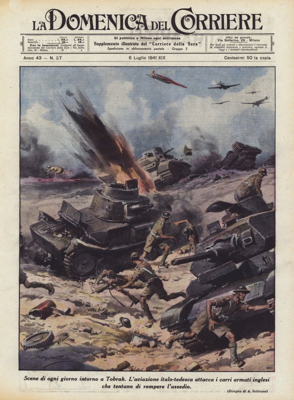 Tobruk çevresinde her gün sahneler by Achille Beltrame