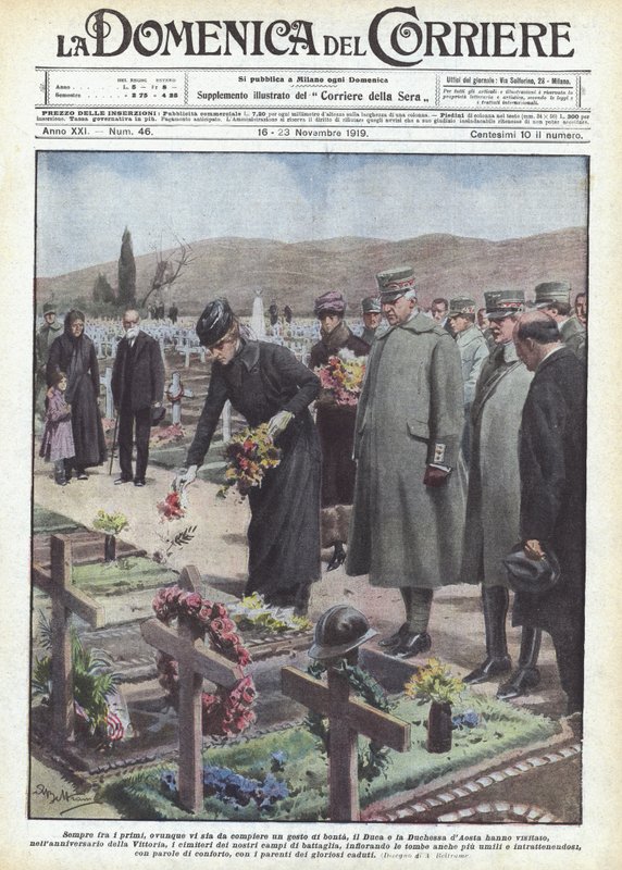 Aosta Dükü ve Düşesi, her zaman ilkler arasında, nerede bir nezaket jesti yapılacaksa? by Achille Beltrame