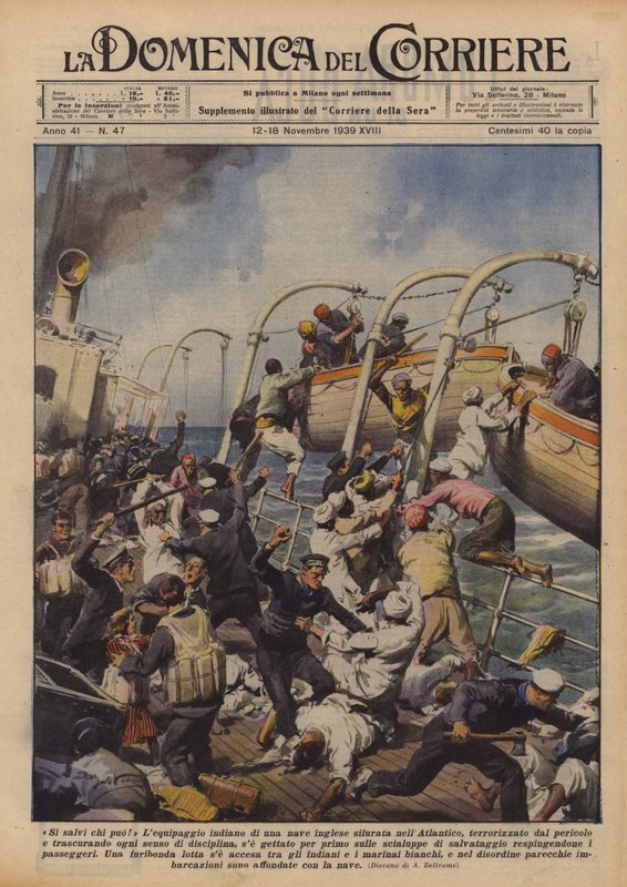 Her koyun kendi bacağından asılır! by Achille Beltrame