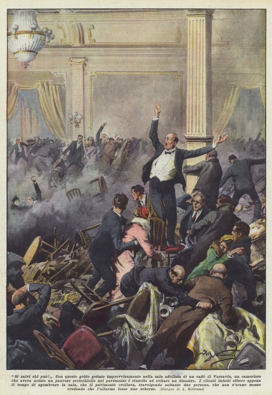 Her koyun kendi bacağından asılır! by Achille Beltrame