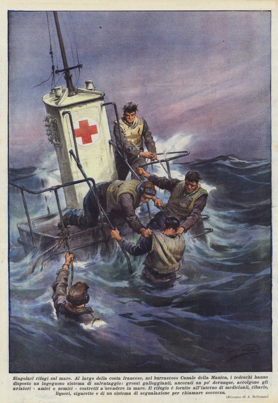 Denizde tekil barınaklar by Achille Beltrame