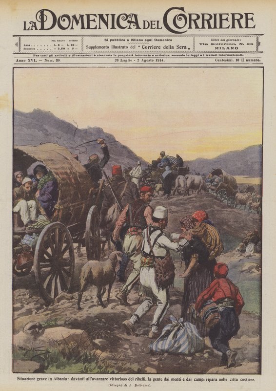 Dağlardan ve dağlardan gelen isyancıların muzaffer ilerleyişi karşısında Arnavutluk