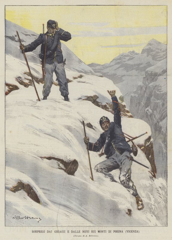 Posina (Vicenza) dağlarındaki buz ve kar şaşırttı by Achille Beltrame
