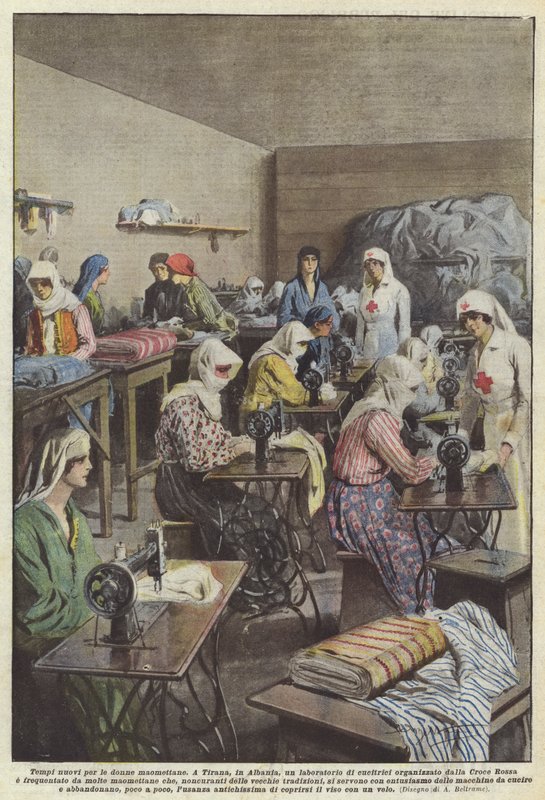 Müslüman kadınlar için yeni zamanlar by Achille Beltrame