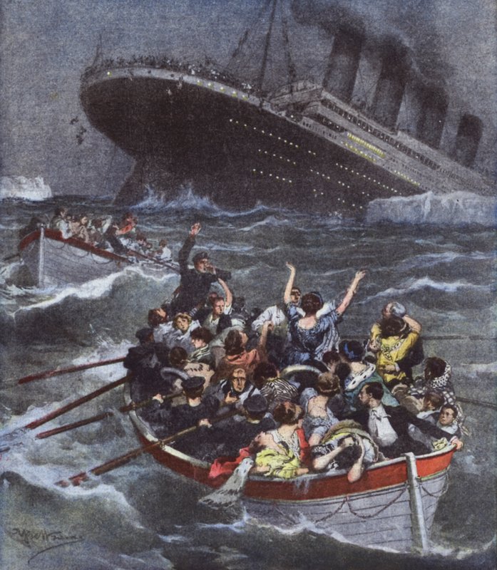 Korkunç deniz felaketi, en büyük okyanus gemisi Titanic 1600 kişiyle mi battı? by Achille Beltrame