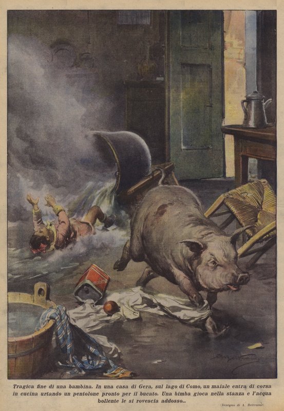 Küçük kızın trajik sonu by Achille Beltrame