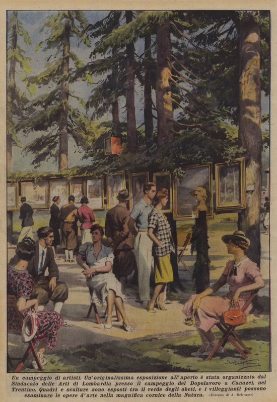 Bir sanatçı kampı by Achille Beltrame