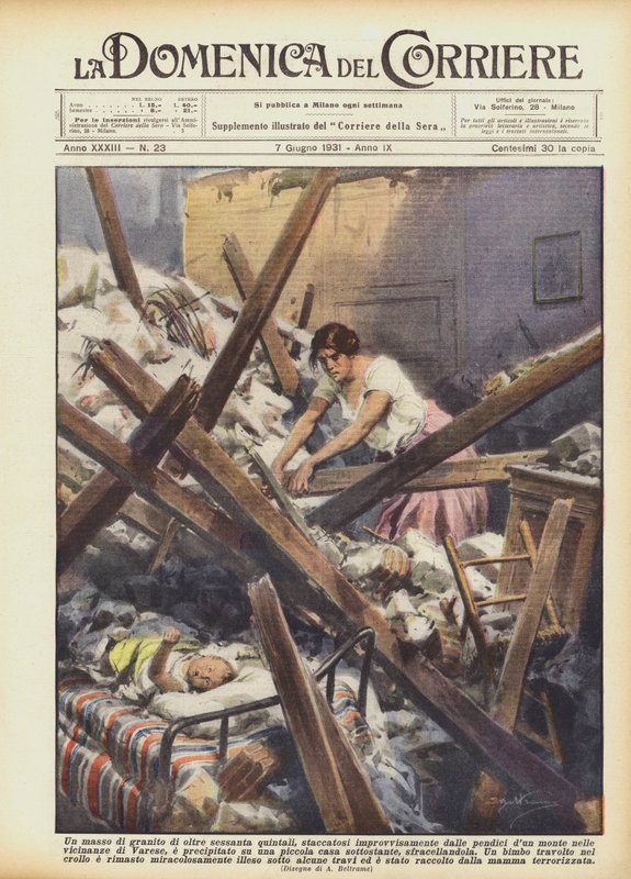 Altmış kenti aşkın bir granit kaya parçası, aniden bozkırın yamaçlarından koptu mu? by Achille Beltrame