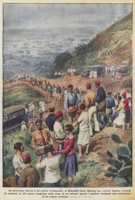 Eski bir geleneğe pitoresk bir dönüş by Achille Beltrame