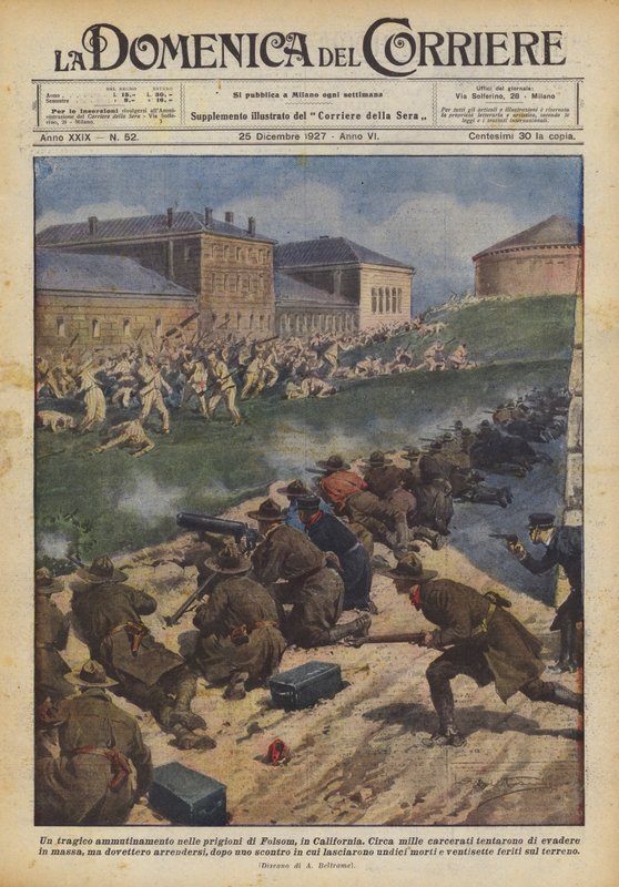 Folsom, California hapishanelerinde trajik bir isyan by Achille Beltrame