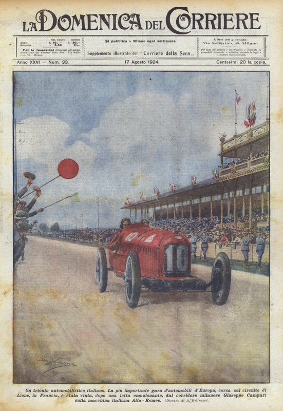 Bir İtalyan otomotiv zaferi by Achille Beltrame