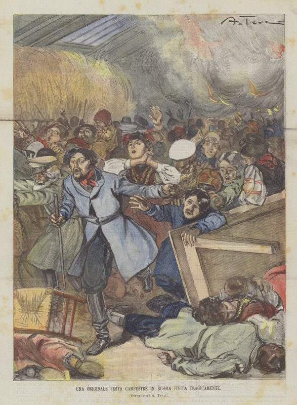 Orijinal Bir Rus Ülke Partisi Trajik Bir Şekilde Sona Erdi by Achille Beltrame