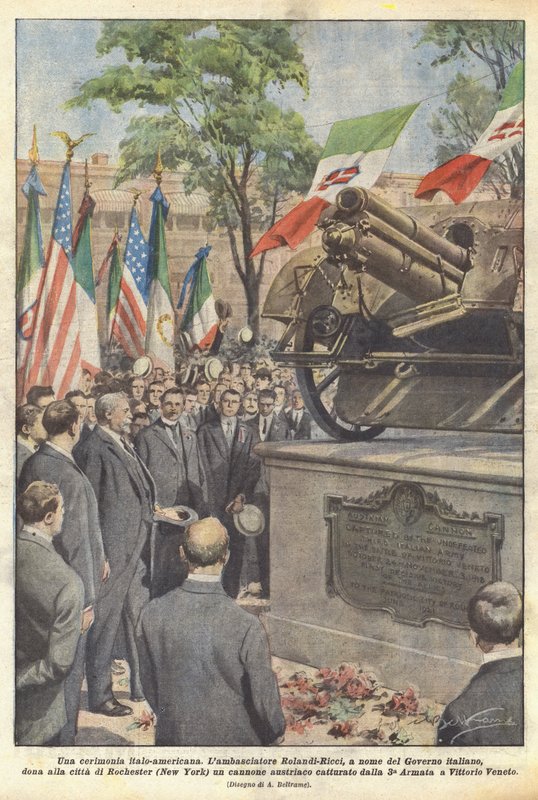 Bir İtalyan-Amerikan töreni by Achille Beltrame