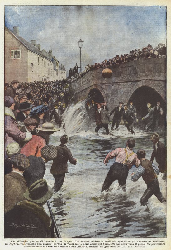 Suda gürültülü bir futbol oyunu by Achille Beltrame
