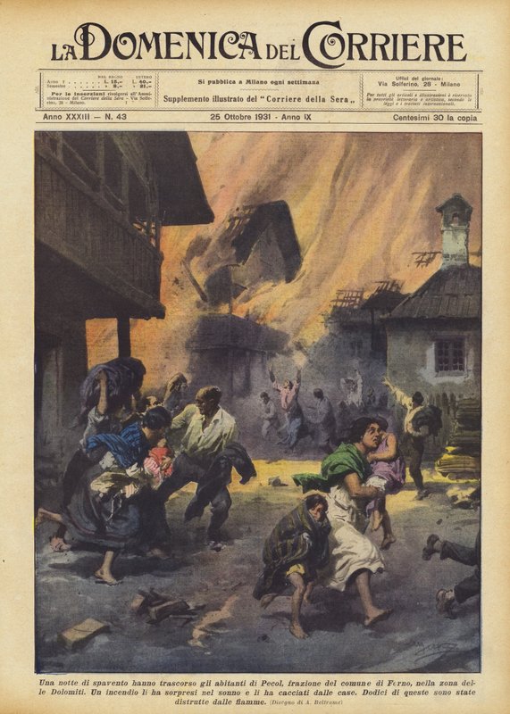 Forno belediyesinin bir parçası olan Pecol sakinleri bir gece korku içinde mi geçirdiler? by Achille Beltrame