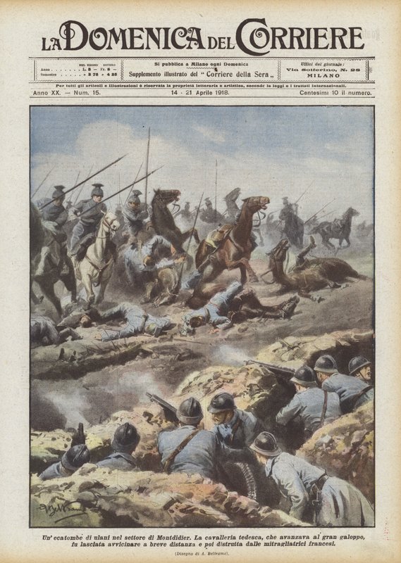 Montdidier sektöründe bir Uhlans mezarı by Achille Beltrame