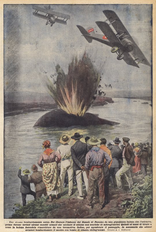 Garip bir hava bombardımanı by Achille Beltrame