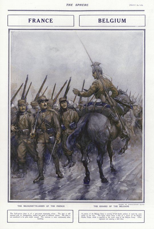 Fransız ve Belçika askeri üniformaları, I. Dünya Savaşı, 1914 by Addison Thomas Millar