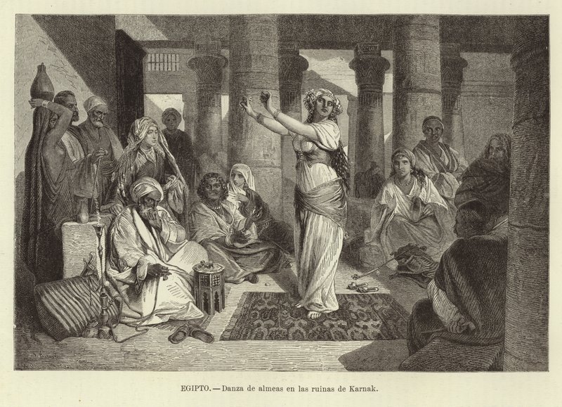 Mısır - Karnak'taki harabelerde dans etmek by Adolf Closs