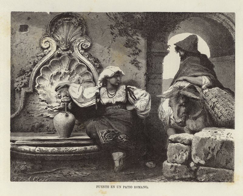 Roma avlusunda çeşme by Adolf Closs